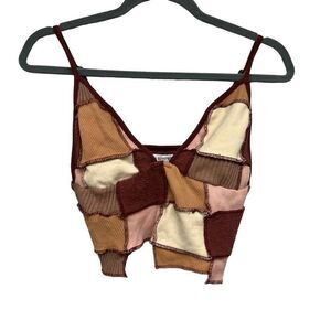 Urban Outfitters Birdie Patchwork Camo Blouse Size Medium